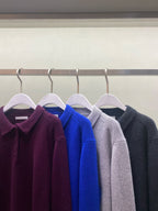 翻領針織上衣 4色