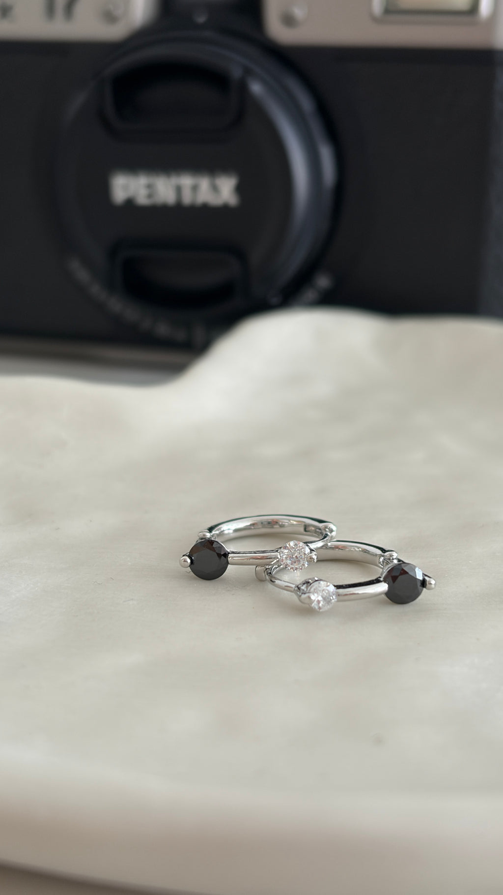 black square earrings