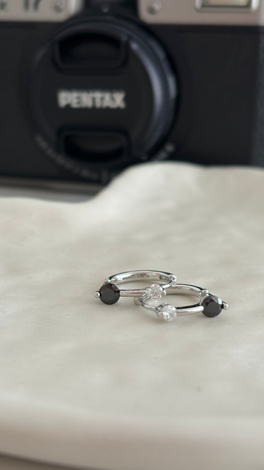 black square earrings