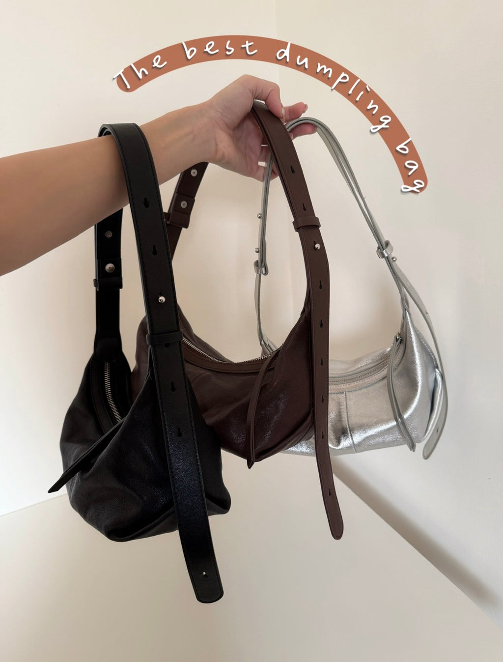 百搭款✨羊皮兩用餃子袋 3色 (現貨)