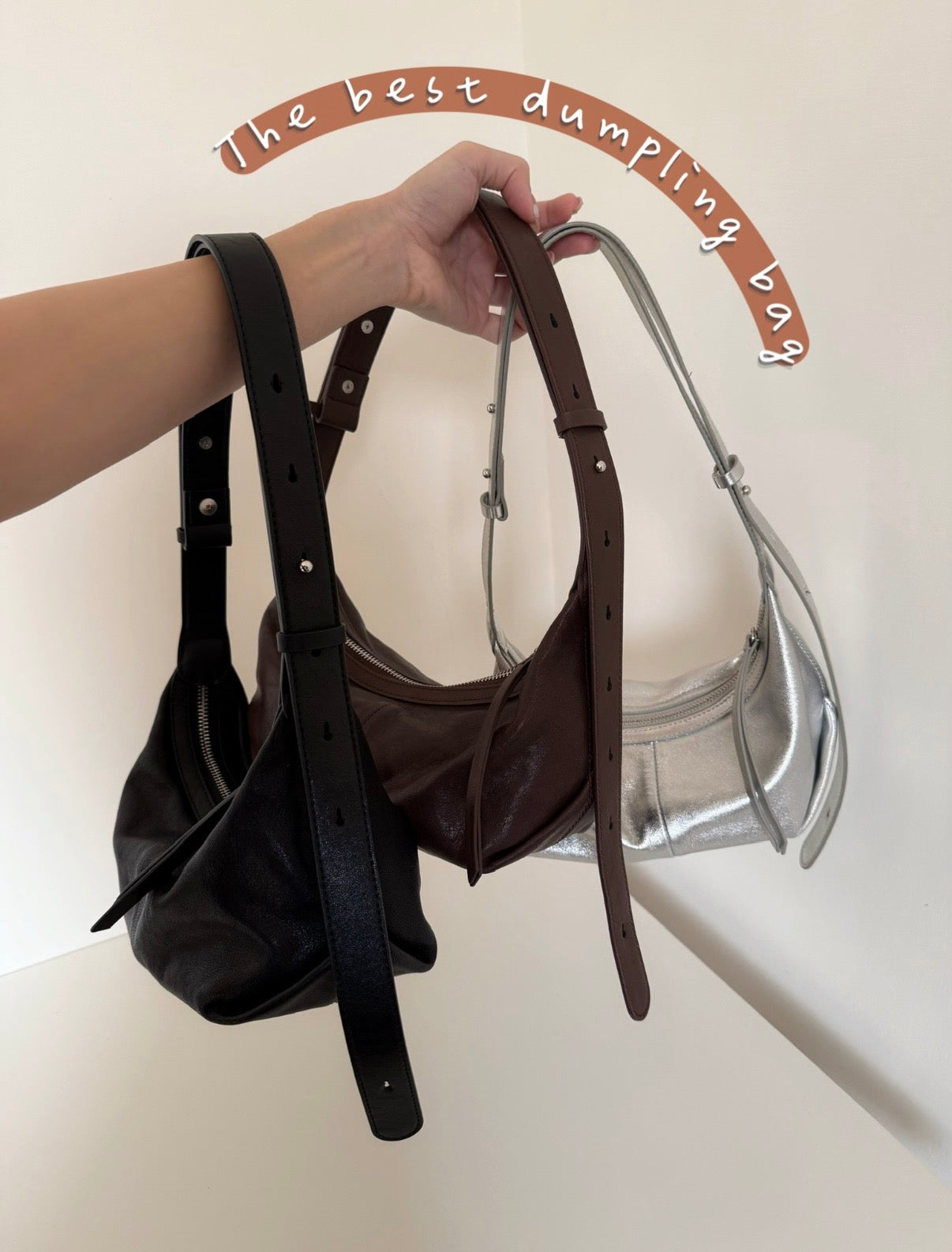 百搭款✨羊皮兩用餃子袋 3色 (現貨)