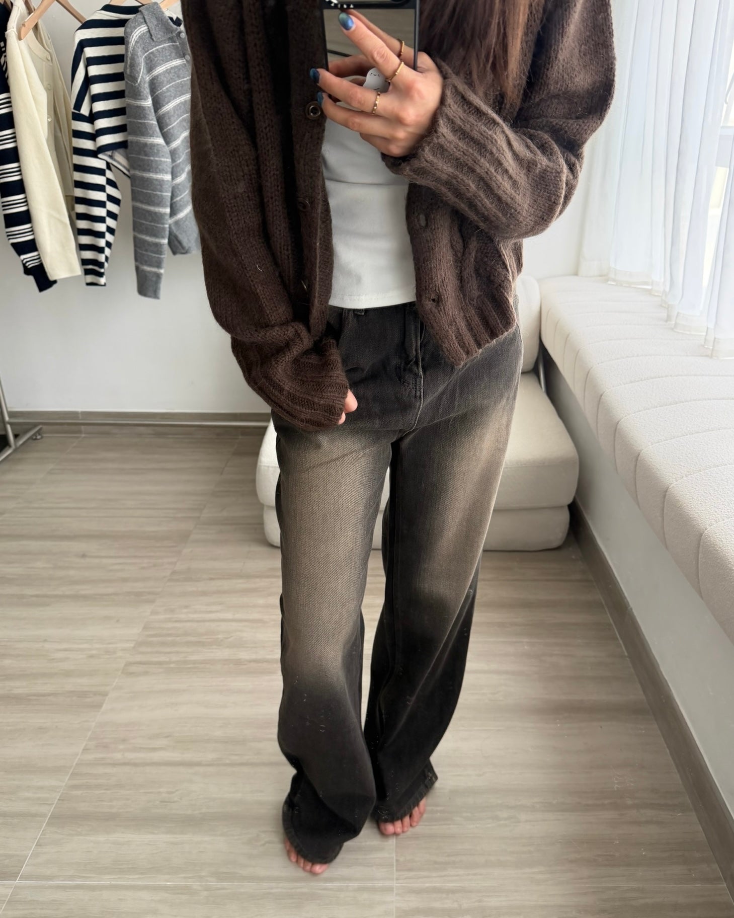 「修飾臀型」Daily洗水軟布牛仔褲 (現貨)