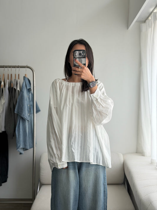 後蝴蝶結綁帶Blouse