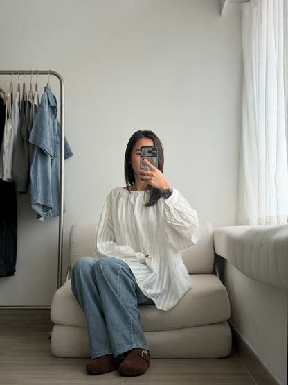 後蝴蝶結綁帶Blouse