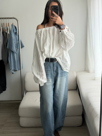 後蝴蝶結綁帶Blouse