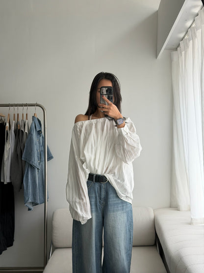 後蝴蝶結綁帶Blouse