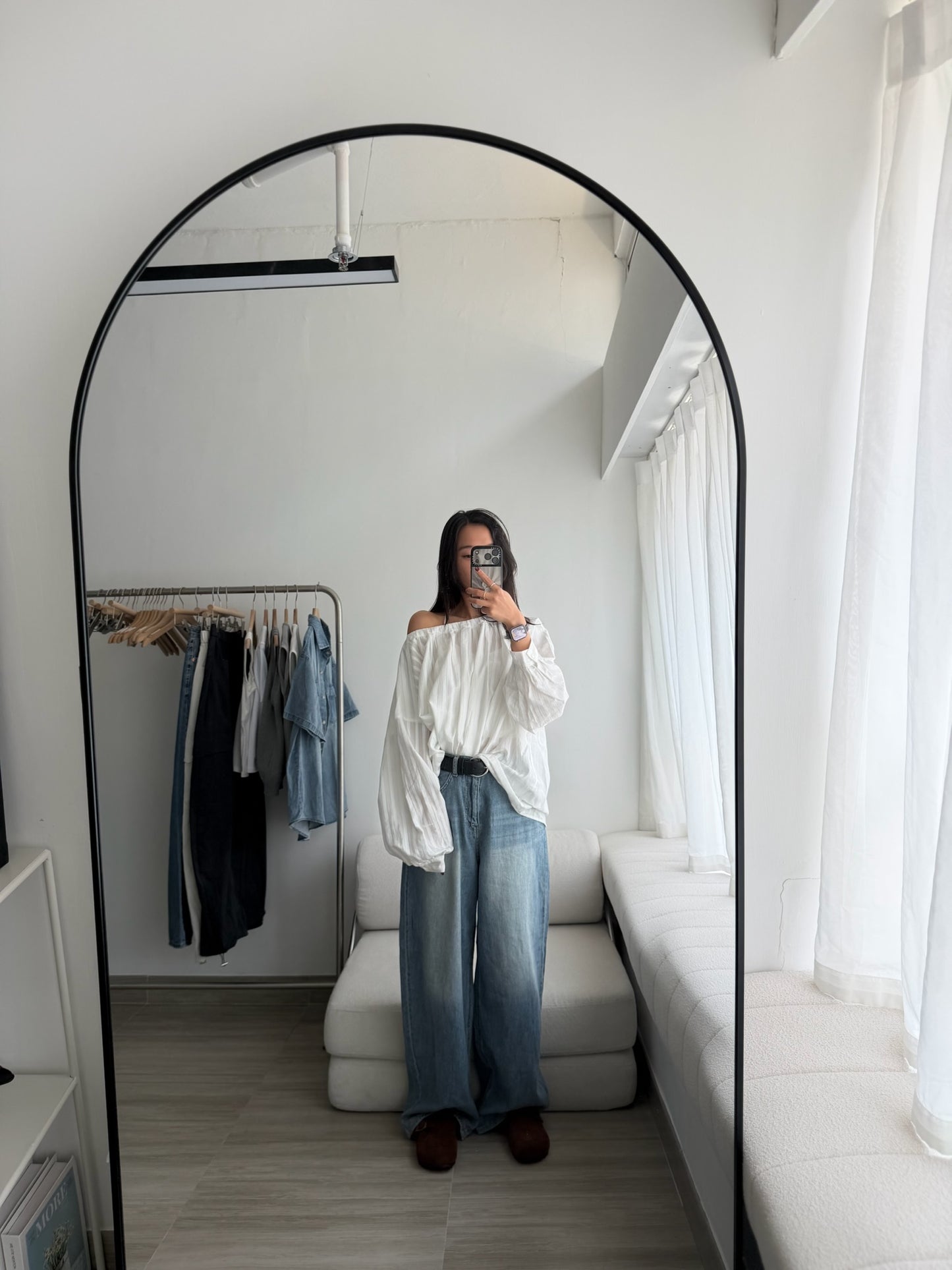 後蝴蝶結綁帶Blouse