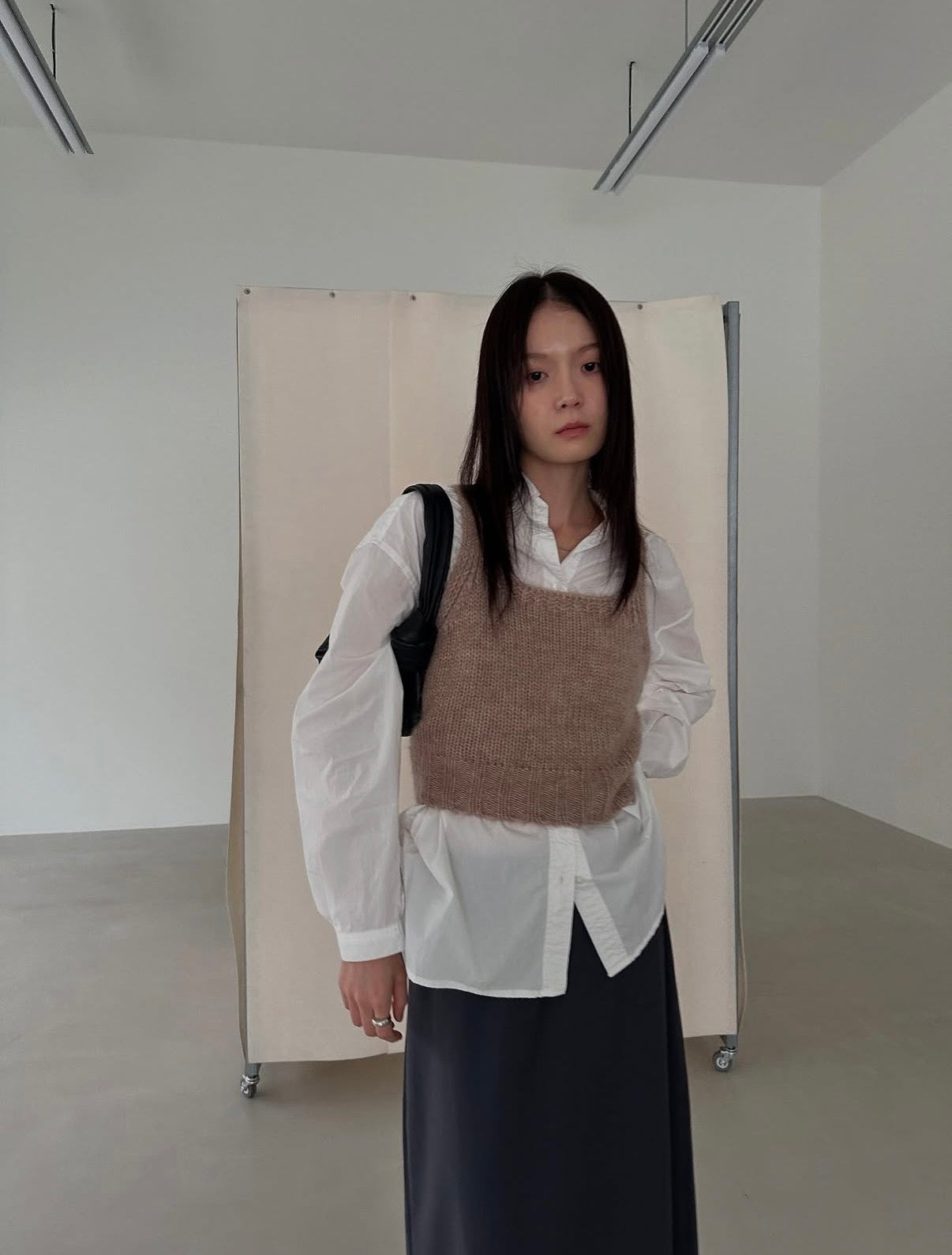 復古針織吊帶背心 3色