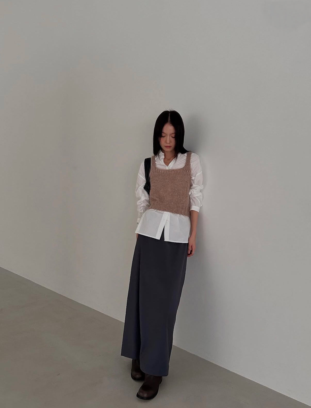 復古針織吊帶背心 3色