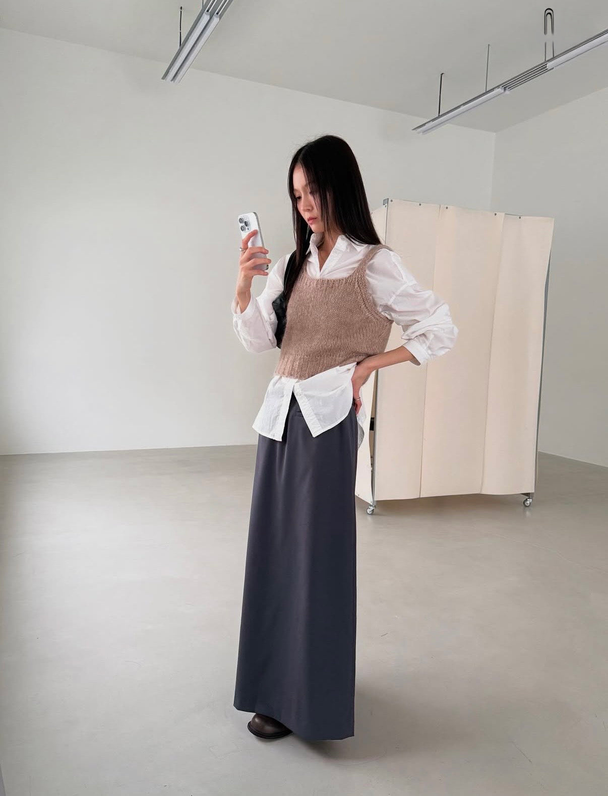 復古針織吊帶背心 3色