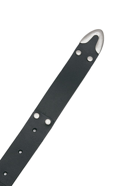 Matinkim DOUBLE STUD LEATHER BELT IN BLACK