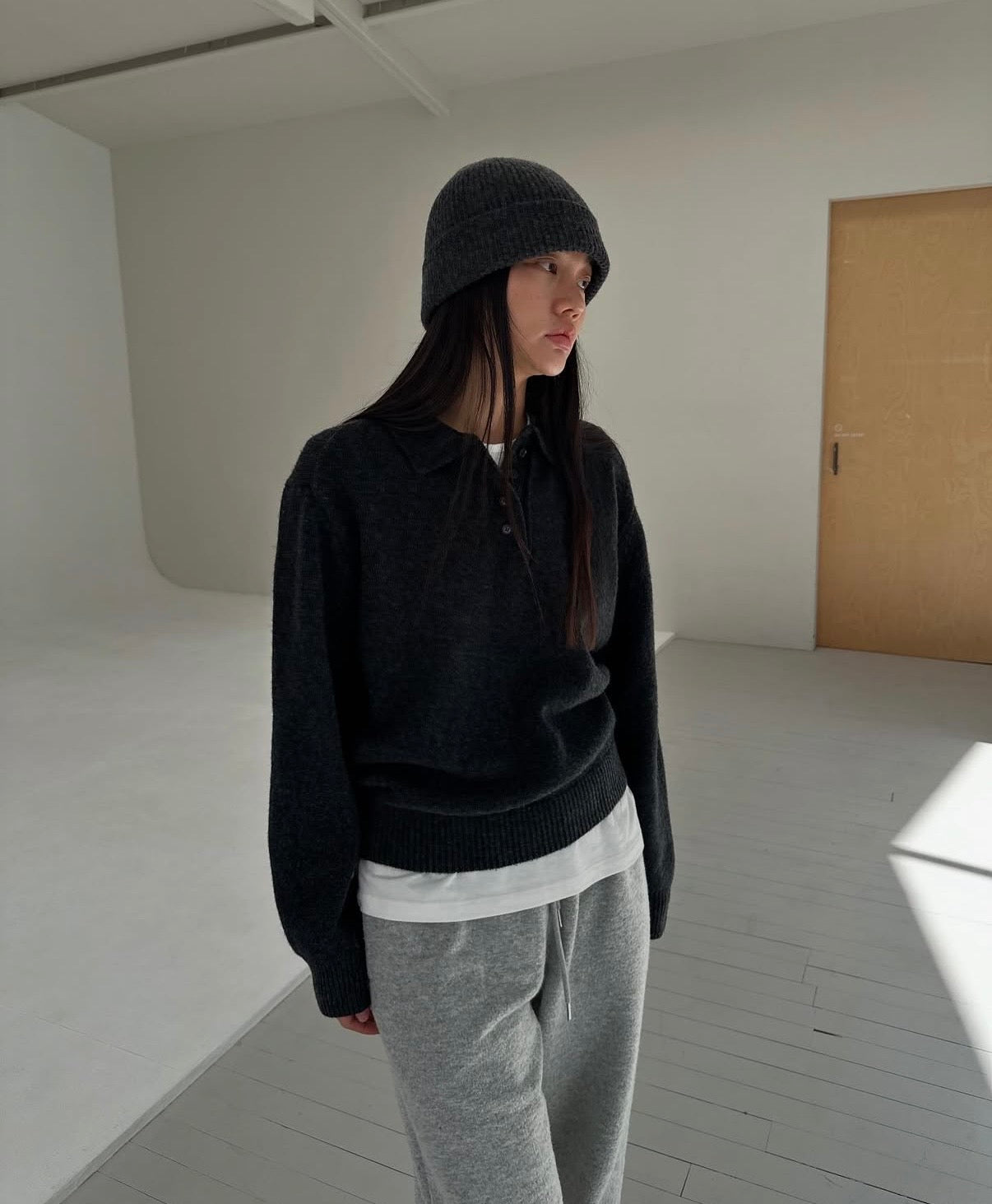 翻領針織上衣 4色