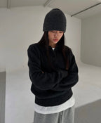 翻領針織上衣 4色