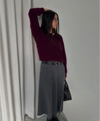 翻領針織上衣 4色