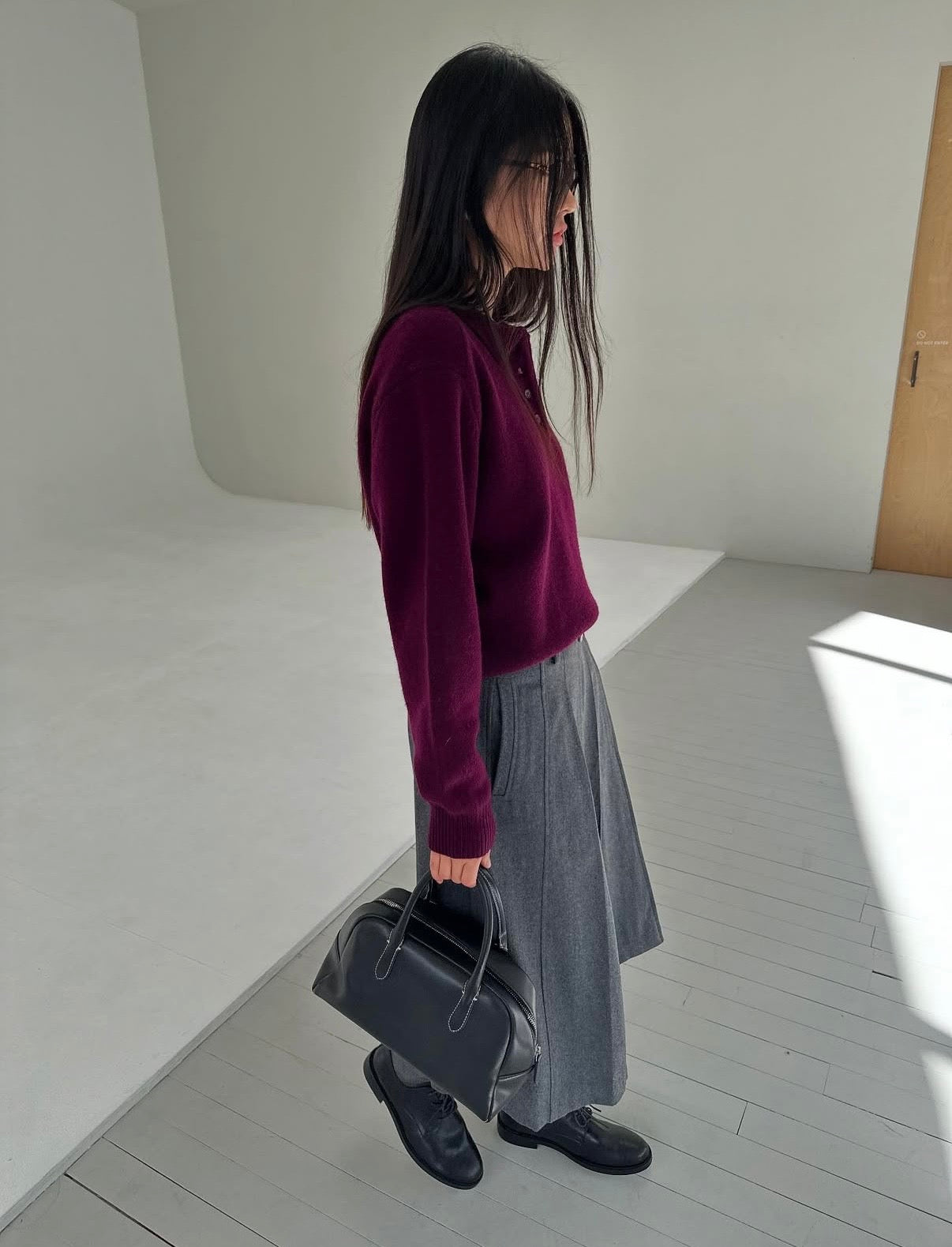 翻領針織上衣 4色