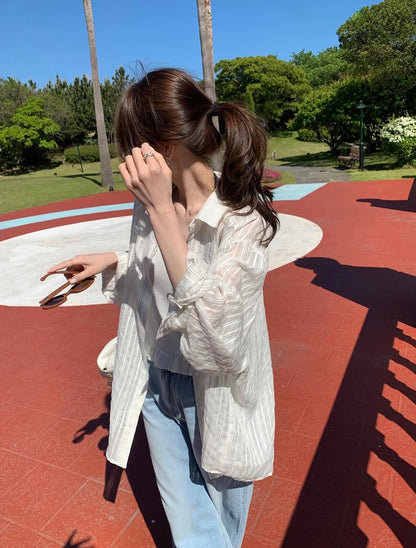 拼色條紋襯衫 (2 Colors)