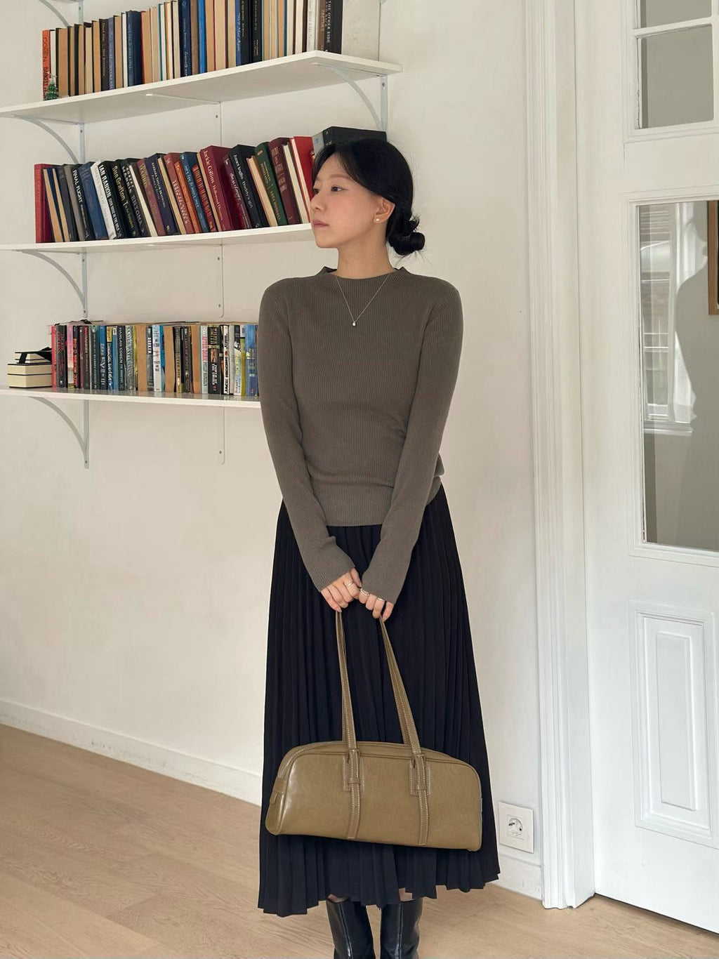 半高領針織上衣 4色