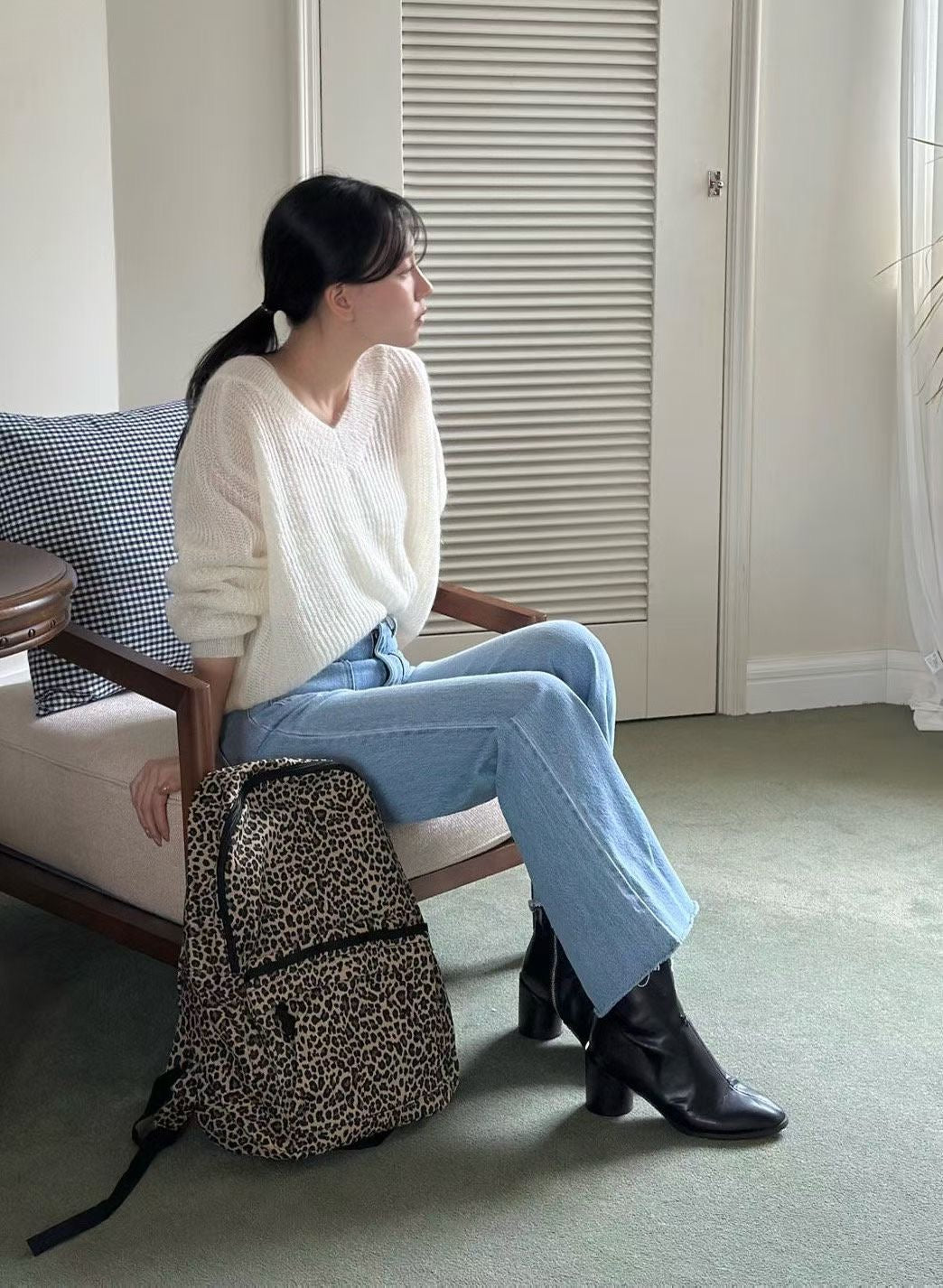 V領針織上衣 4色