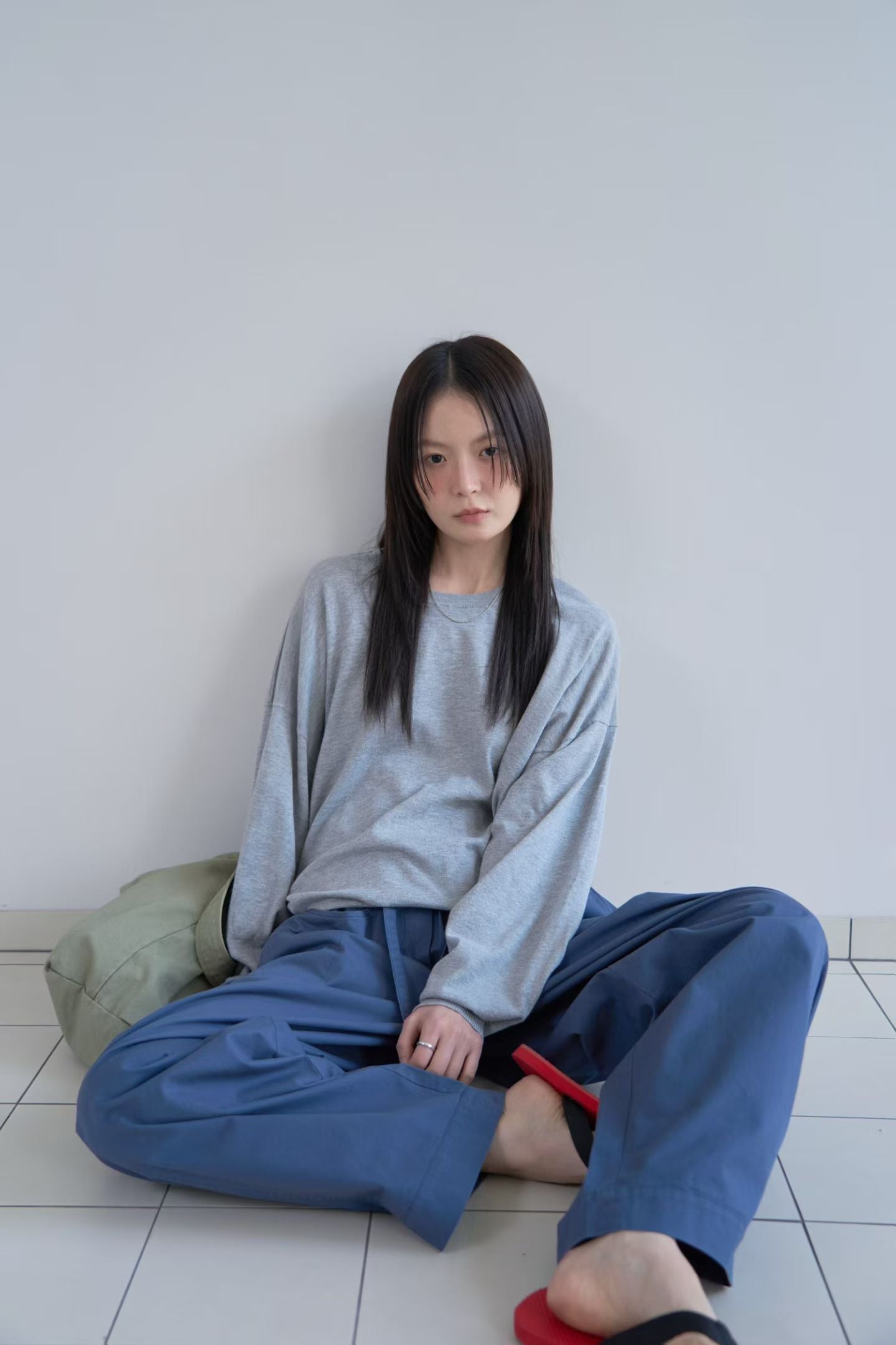 棉質寬鬆長褲 (2色)