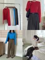 淨色針織外套 6色