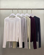 圓領淨色上衣 5色