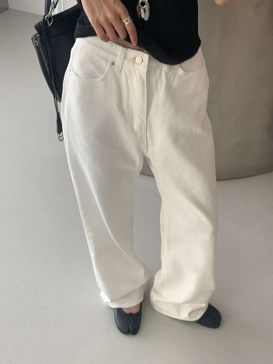 微喇叭闊腿牛仔褲