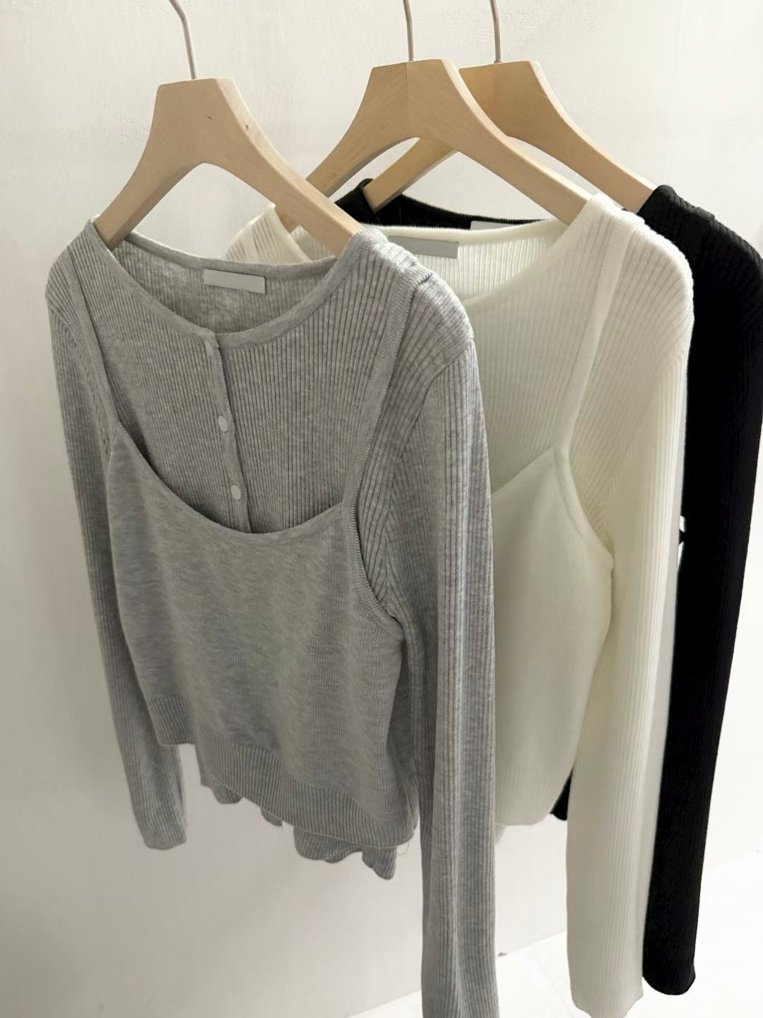 柔軟舒適背心外套SET (3色)