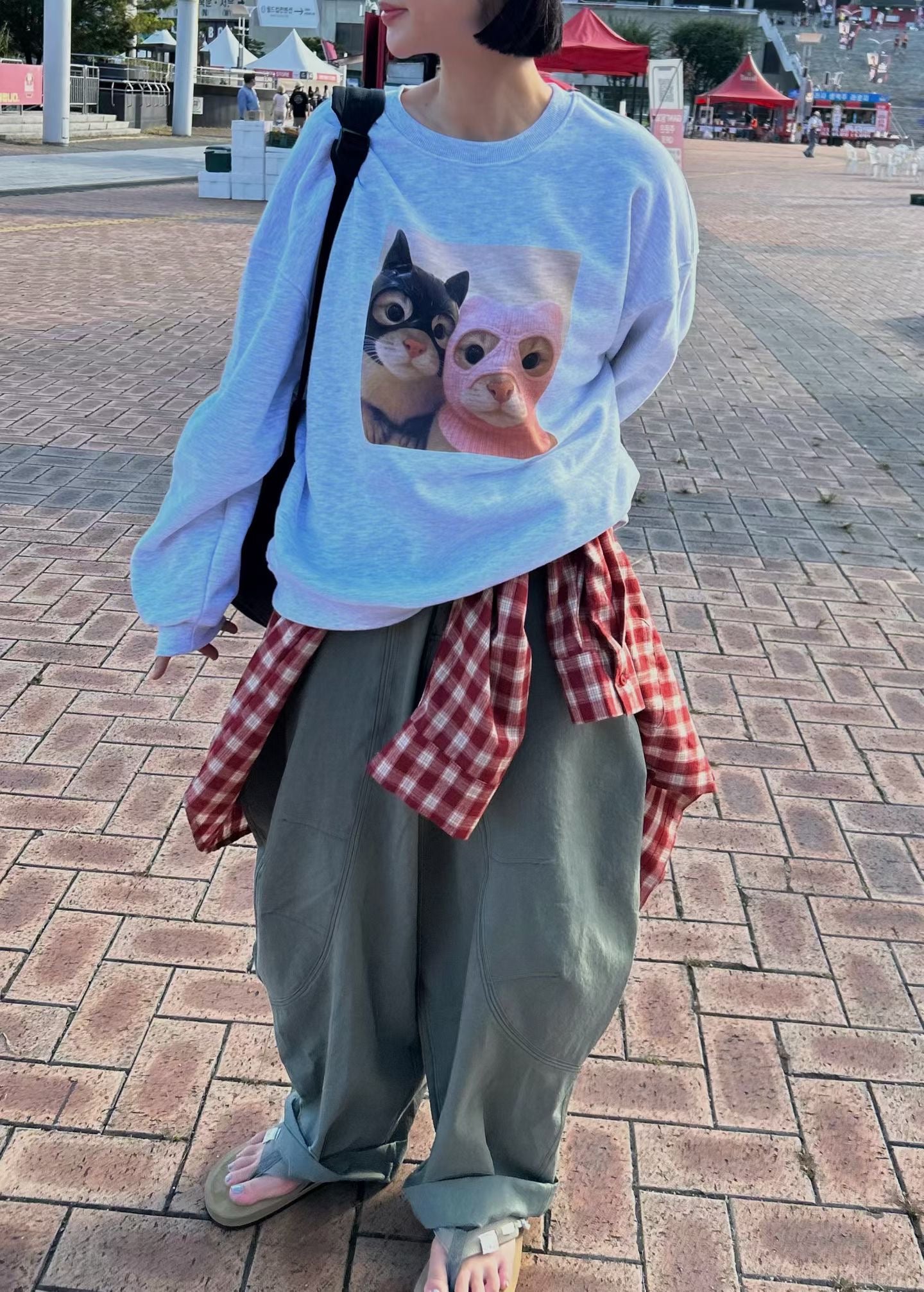 寬鬆面具貓衛衣 2色