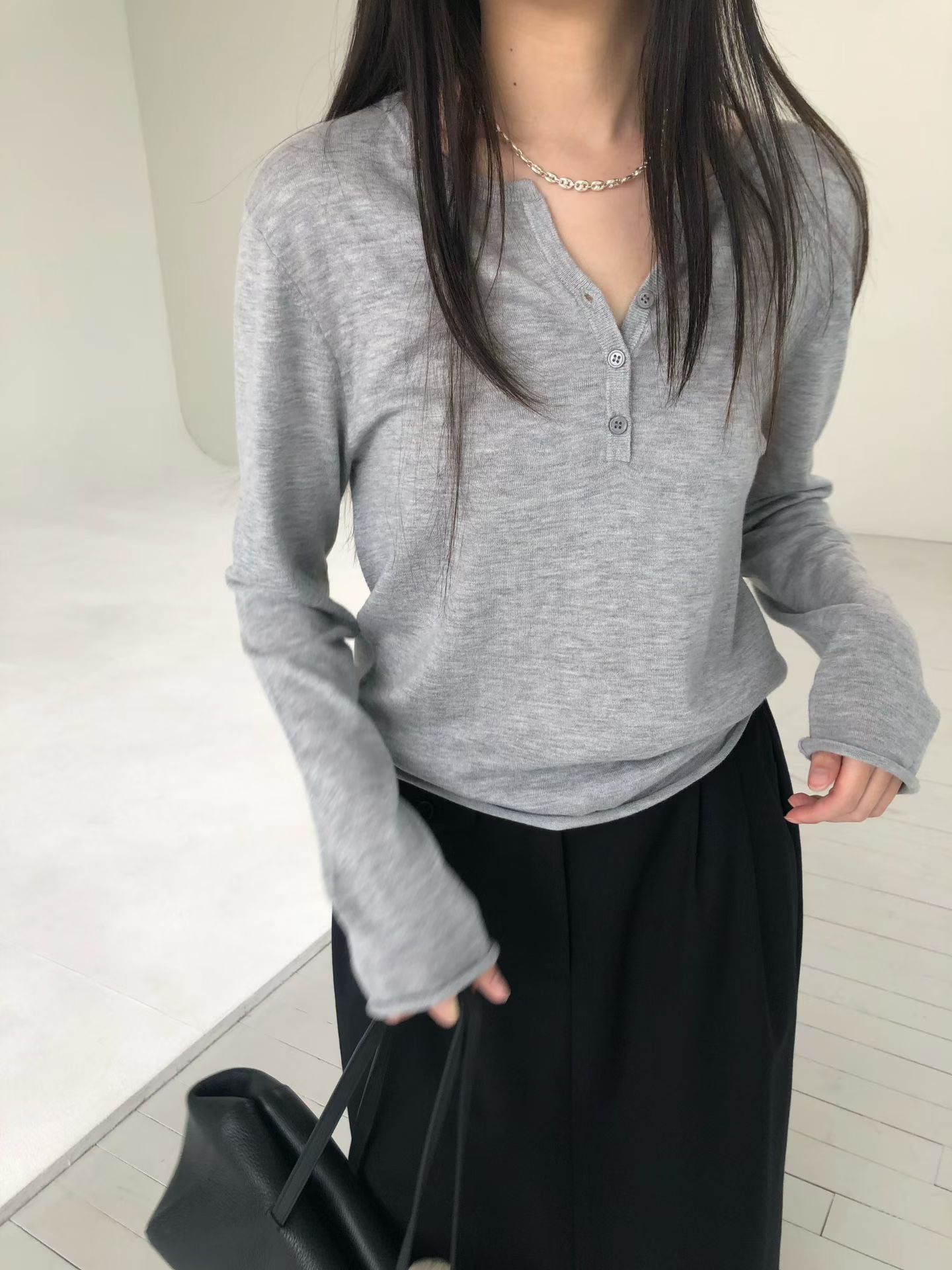 春季針織上衣 (2色)