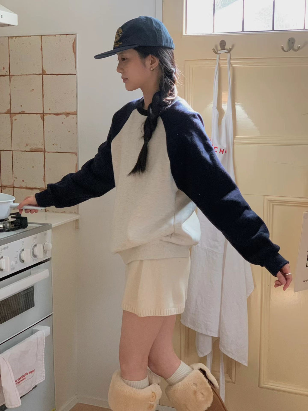 拼色牛角衛衣 3色