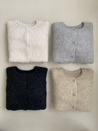 圓領淨色針織外套 4色