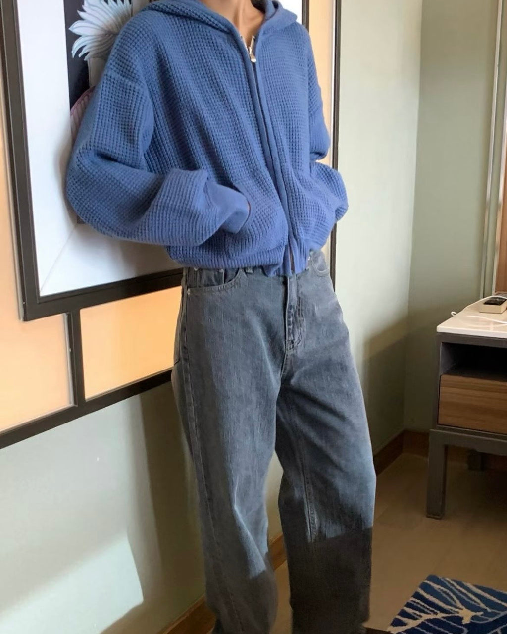 窩夫格連帽外套 3色