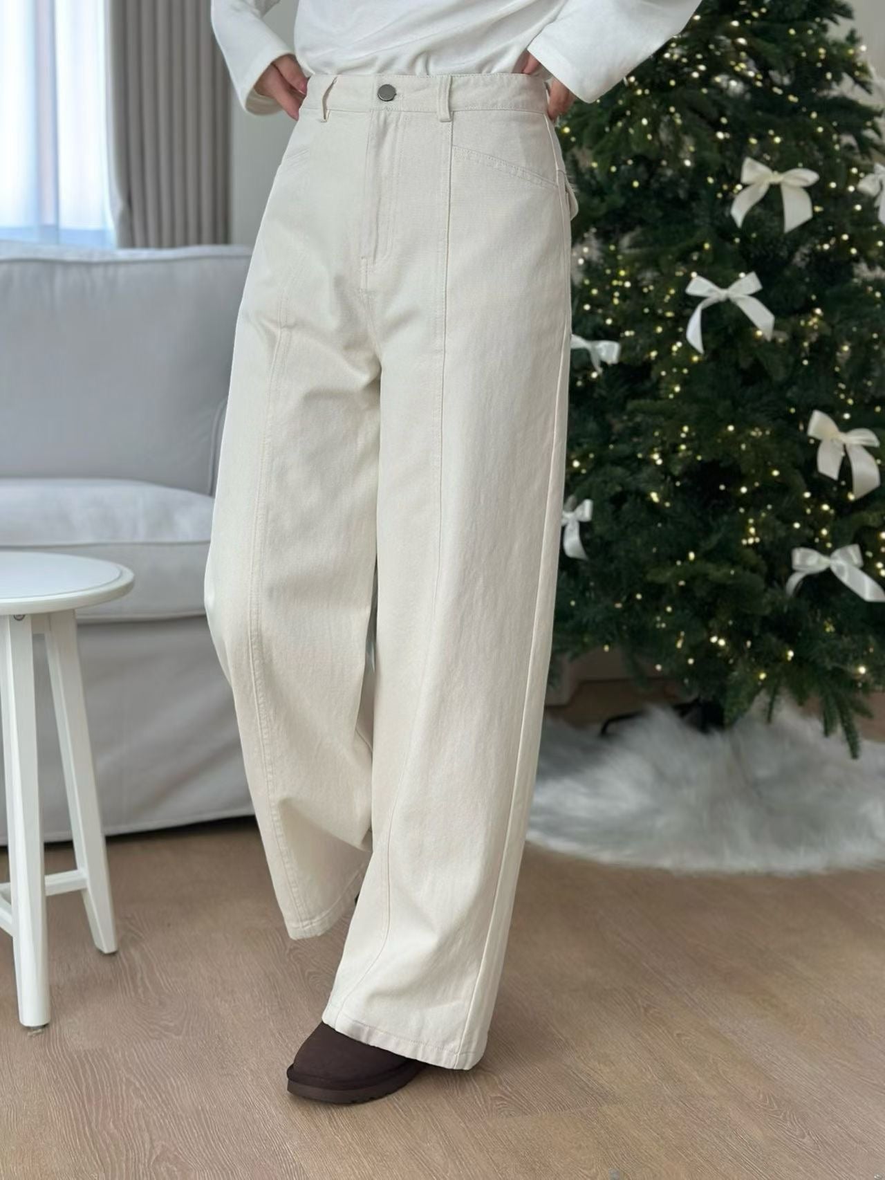 高腰寬鬆長褲 2色