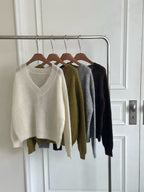 V領針織上衣 4色