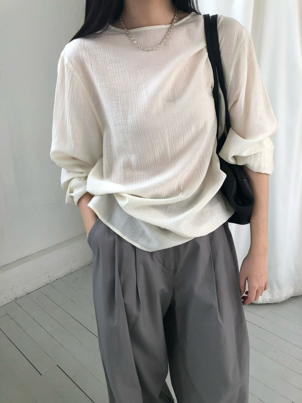 簡約寬鬆上衣 (3色)