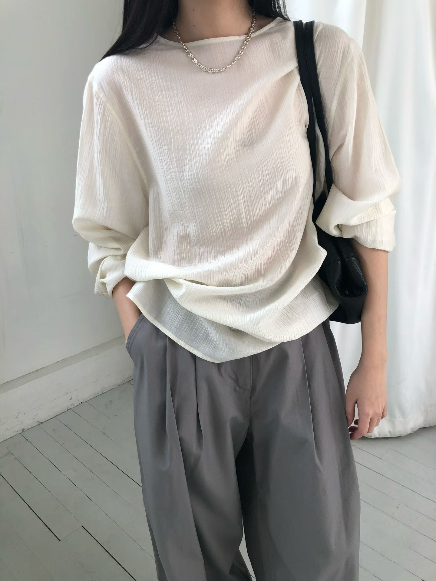 簡約寬鬆上衣 (3色)