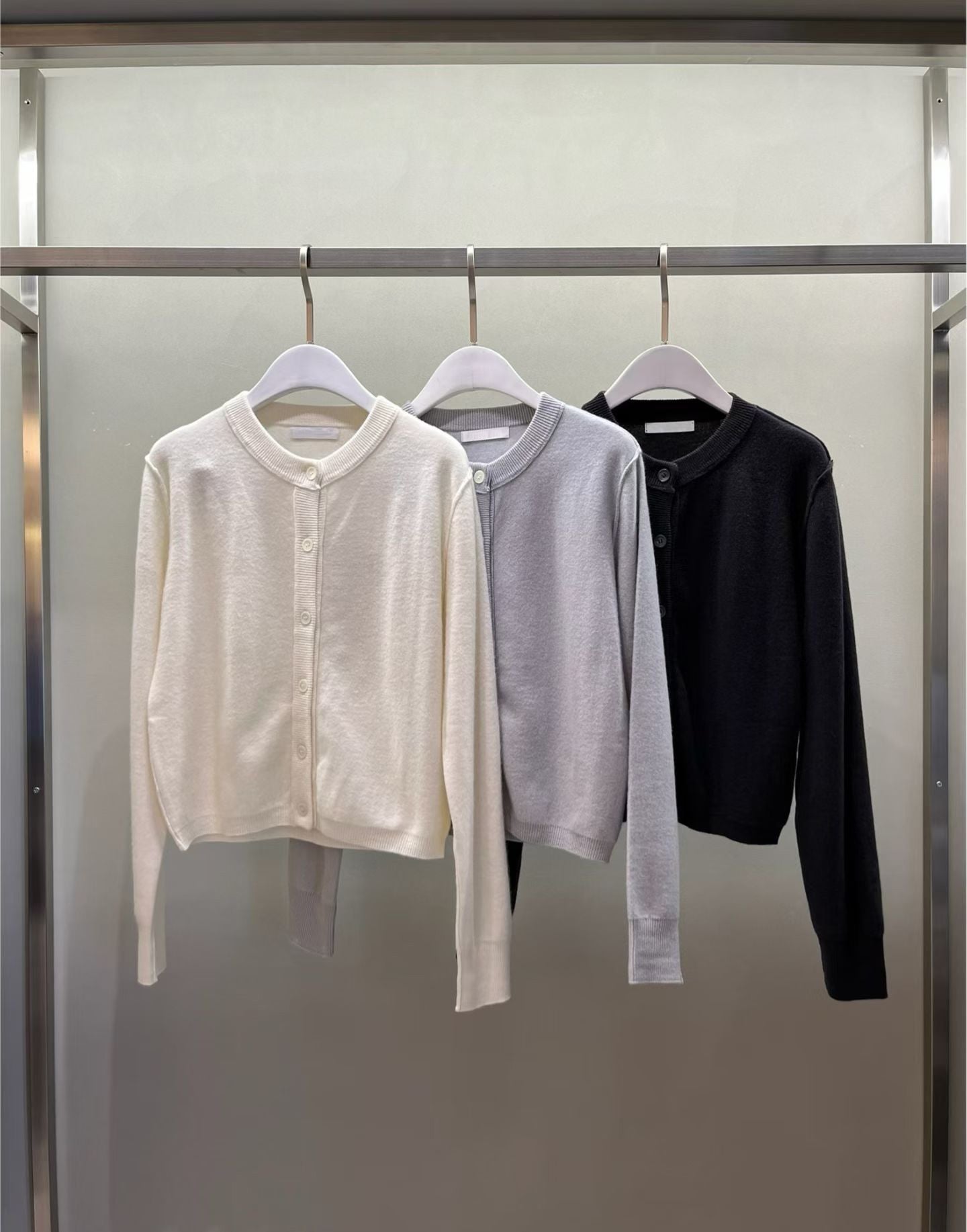 圓領針織外套 3色