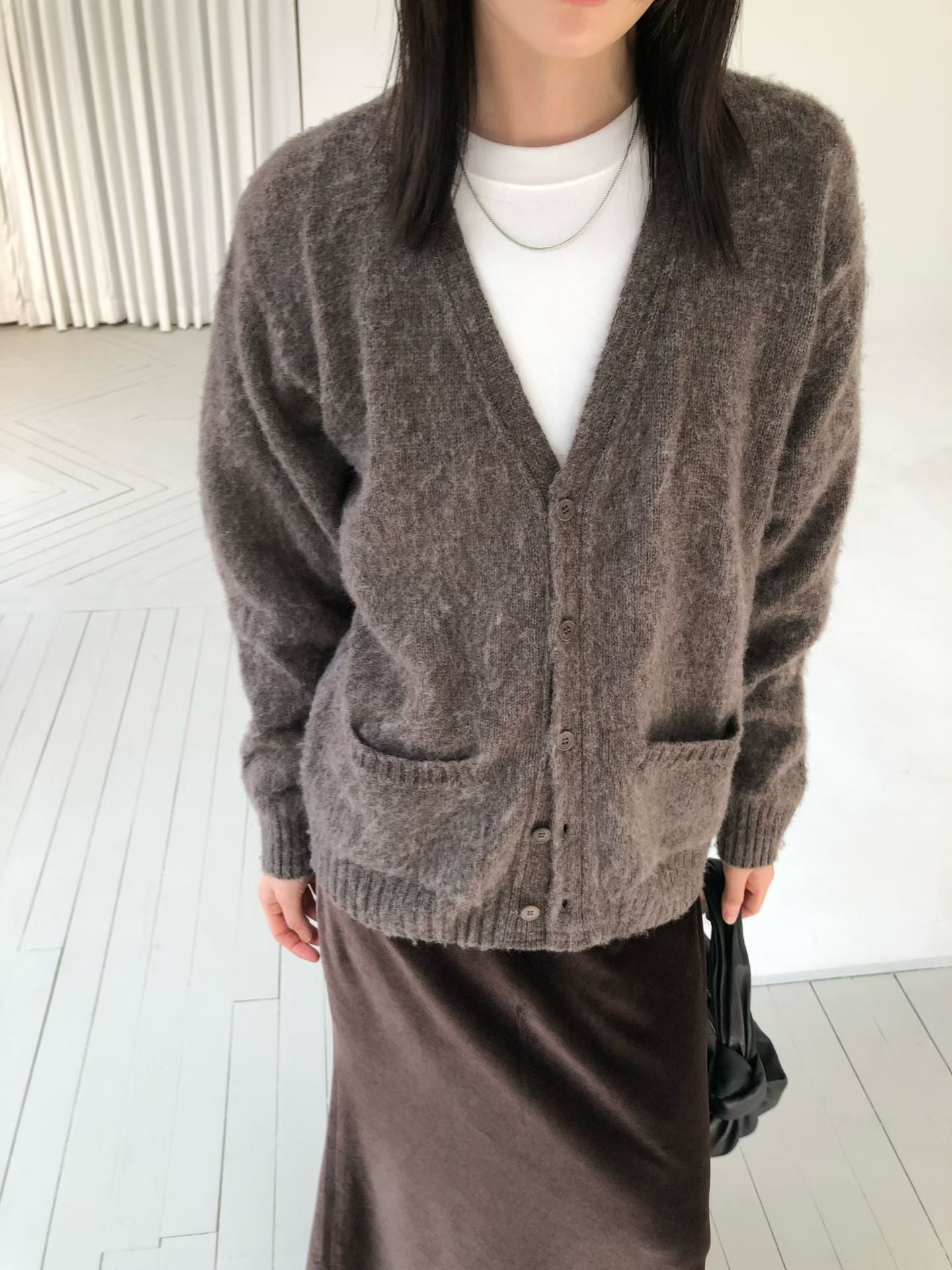 V領排釦針織外套 5色