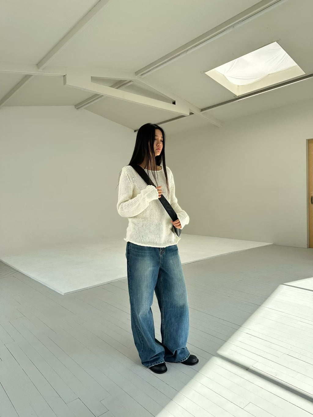 復古內刷毛牛仔褲