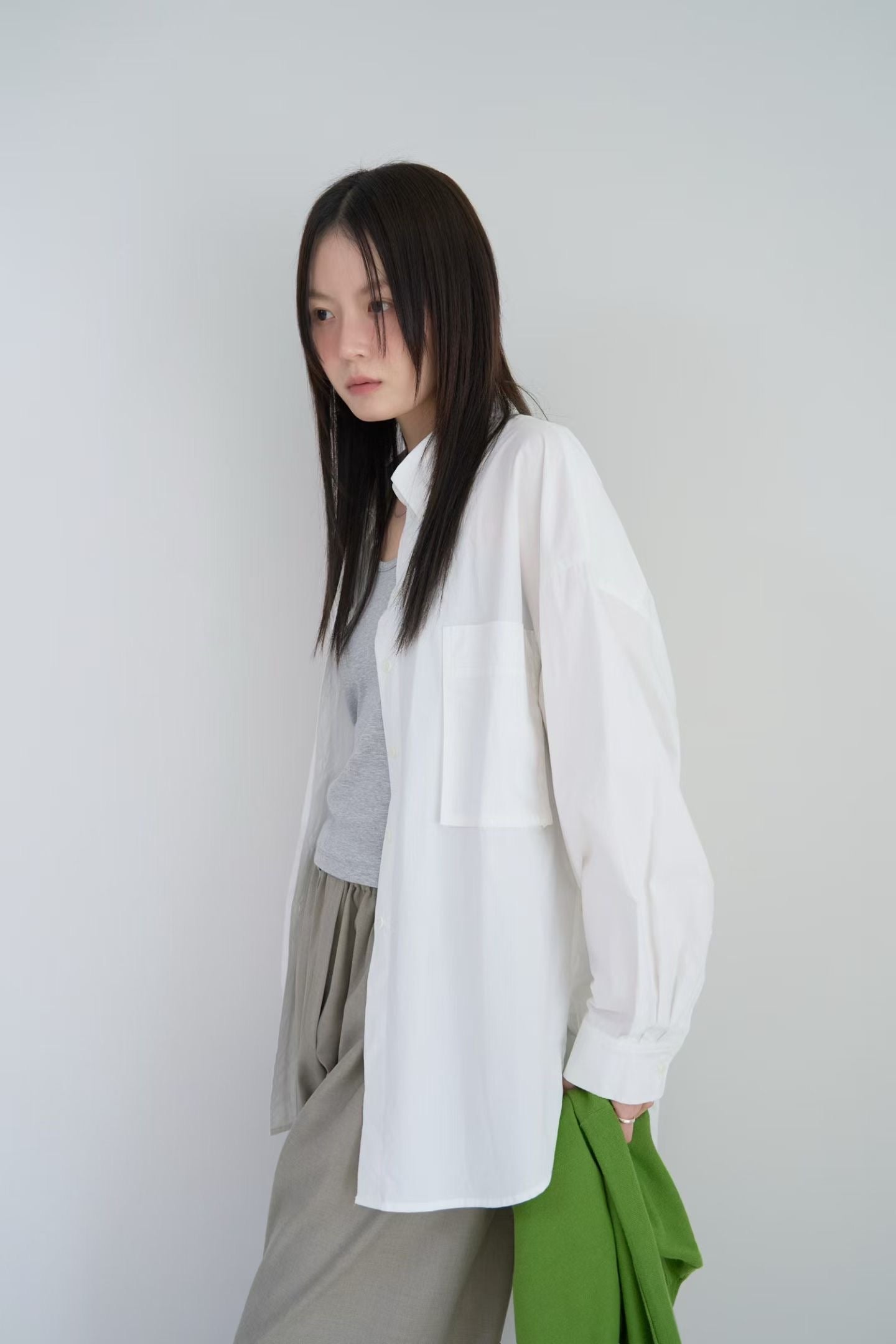 棉質口袋襯衫 (4色)