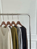 V領針織上衣 4色