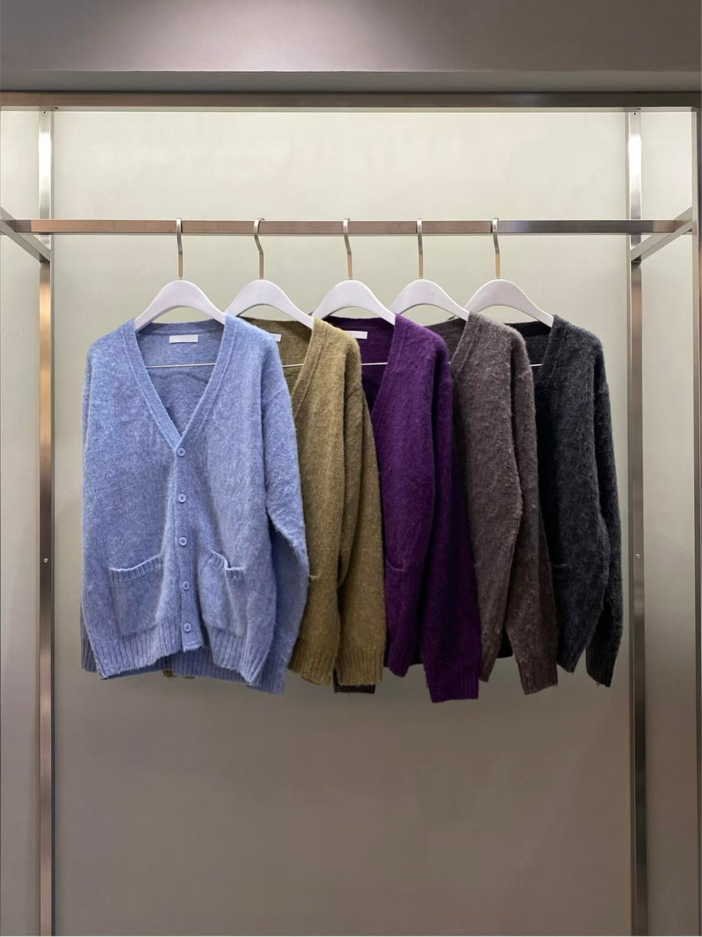 V領排釦針織外套 5色