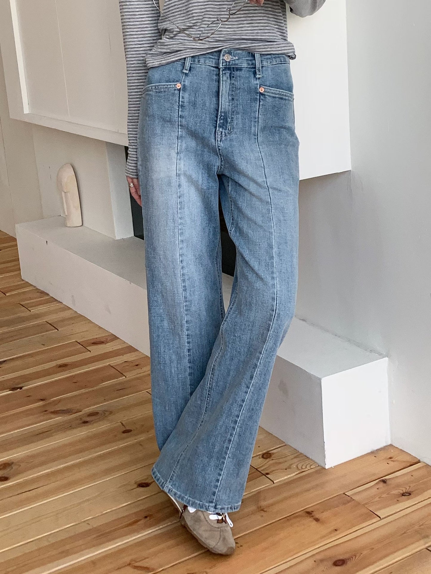Daily Seam-Line Straight Denim