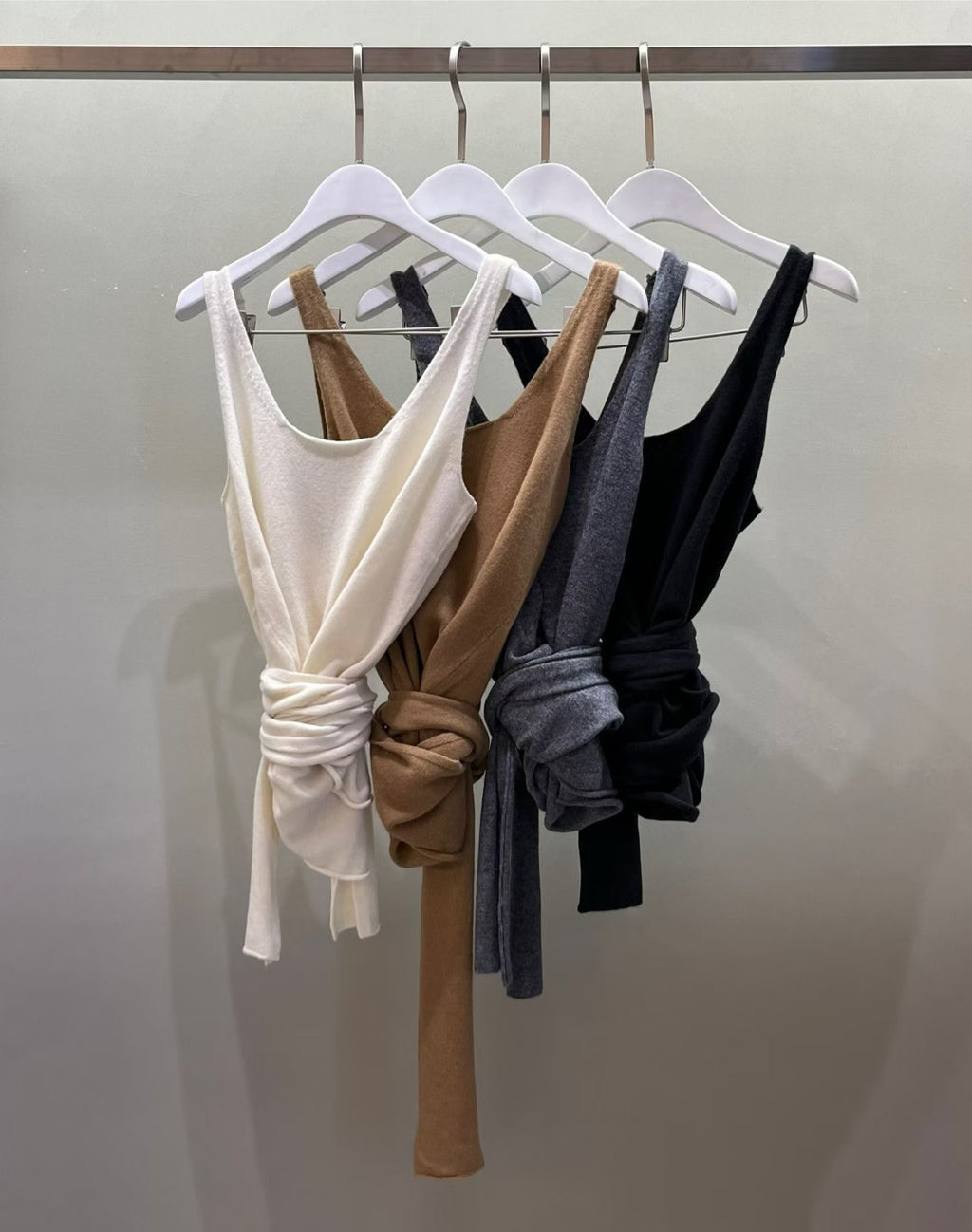 淨色針織無袖上衣 4色