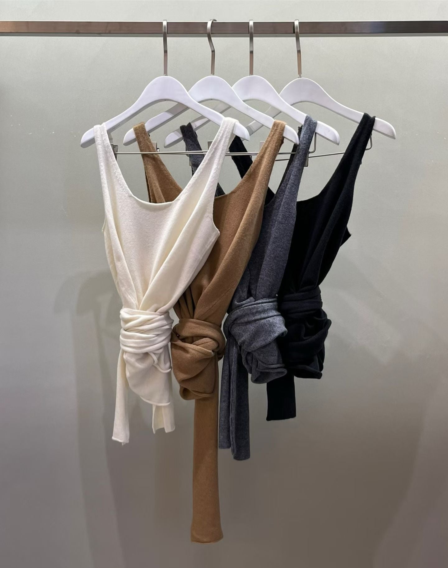 淨色針織無袖上衣 4色