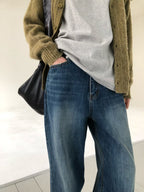 V領排釦針織外套 5色