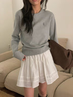 圓領淨色長袖Tee 3色