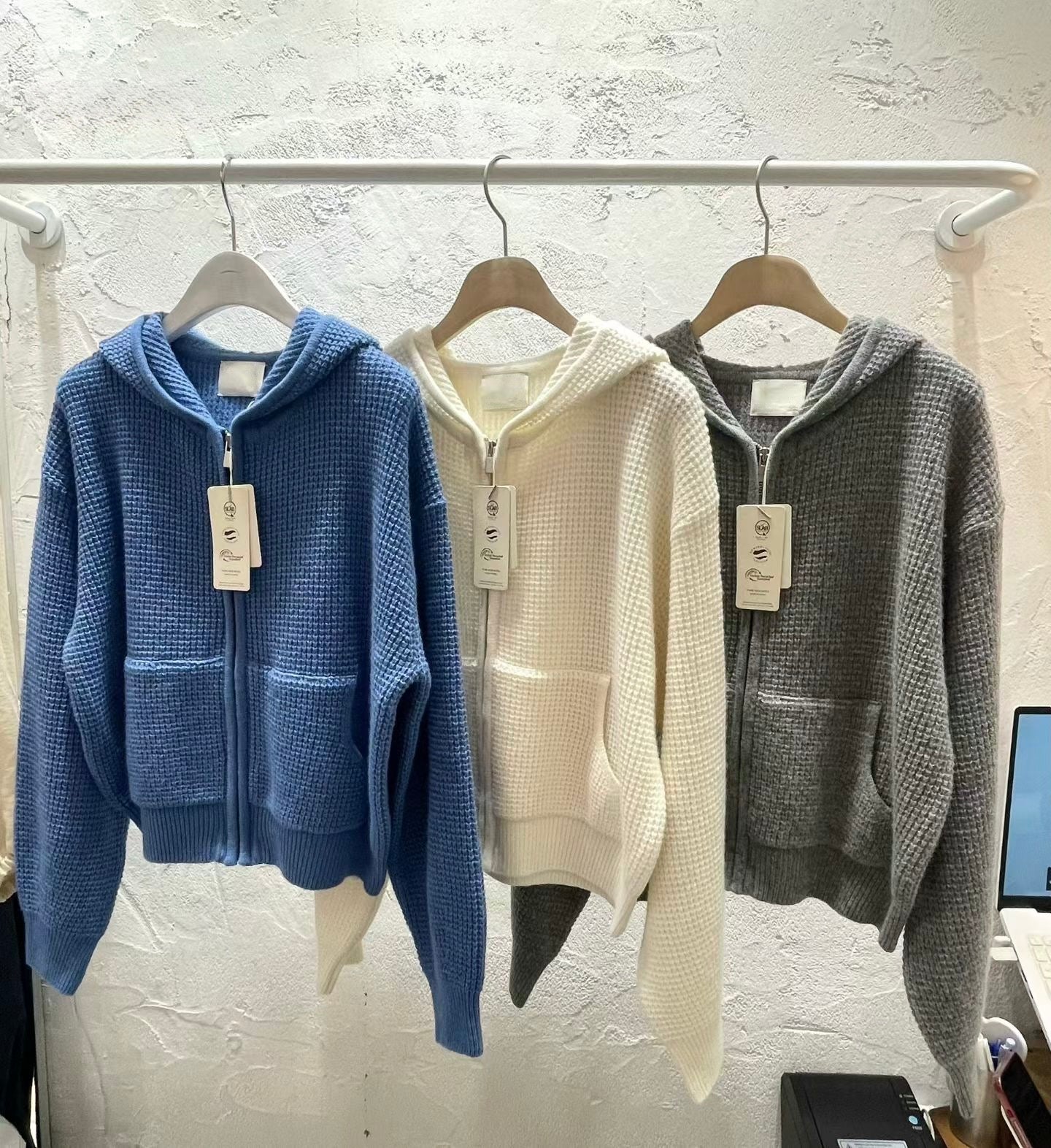 窩夫格連帽外套 3色