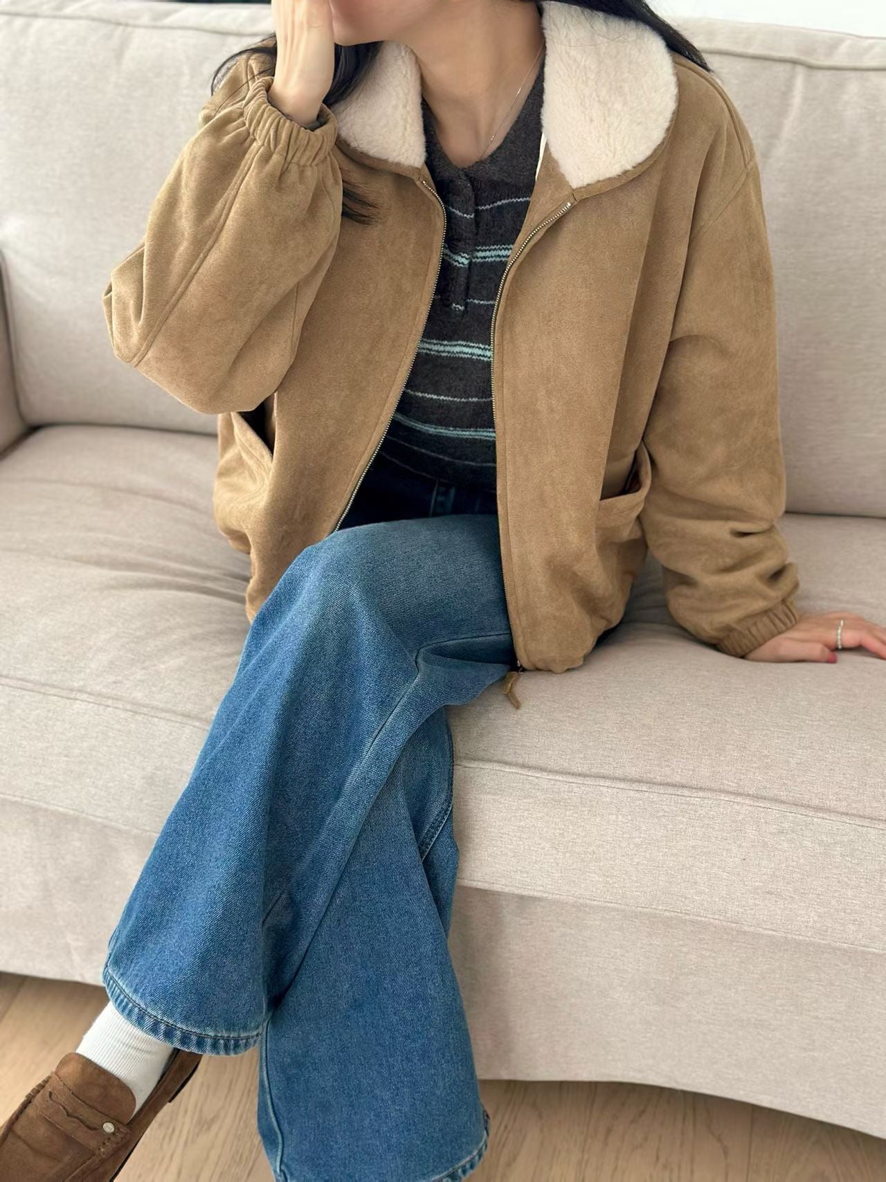 麂皮鴨絨外套 2色