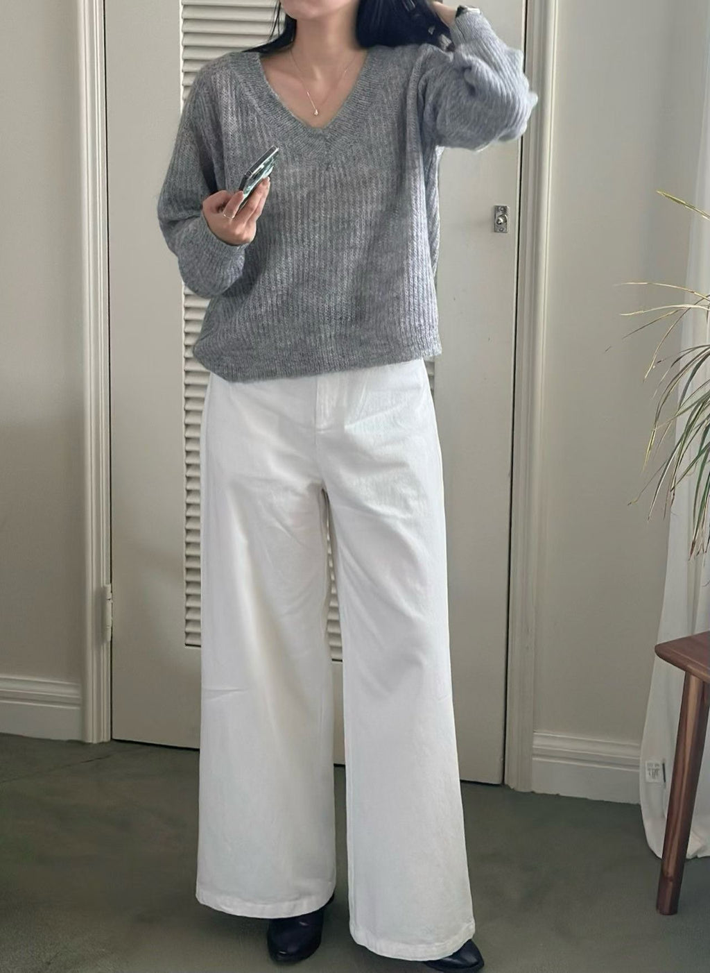 V領針織上衣 4色